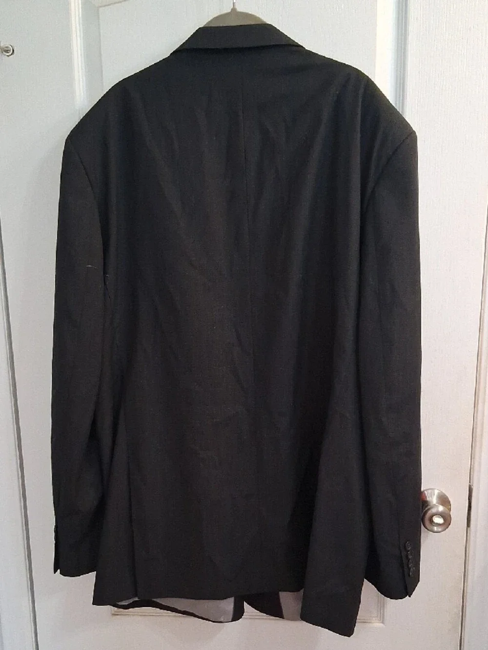 Men's Black Single-Breasted Suit Jacket - Tailored Work Blazer